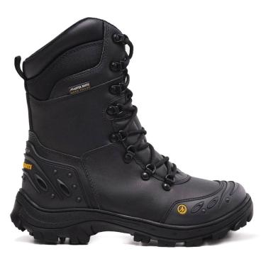 Imagem de Bota Motociclista Couro Masculina Camuflada Cano Médio