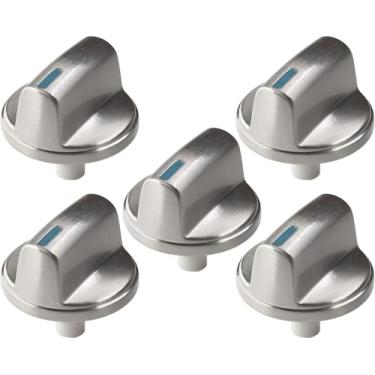 Imagem de SanilParts Puxador de fogão a gás 00654043 compatível com os modelos Bosch de fogão a gás NGM8654UC-01 NGM8654UC/01 NGM8654UC/02 NGM8054UC/01 (pacote com 5)