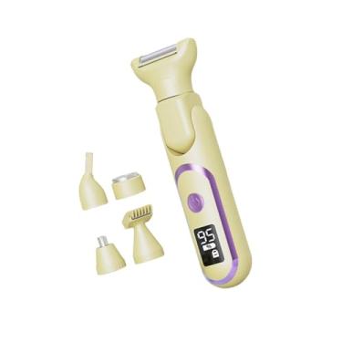 Imagem de Zialofi Trimer de biquíni de barbeador elétrico de barbeador elétrico liso e sedoso Corpo de barbeador de barbear no nariz para o salão de cabeleireiro de, Bege