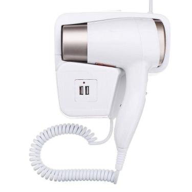 Imagem de Secador de Cabelo Hotel 1500W com 2 USB Parede 110V