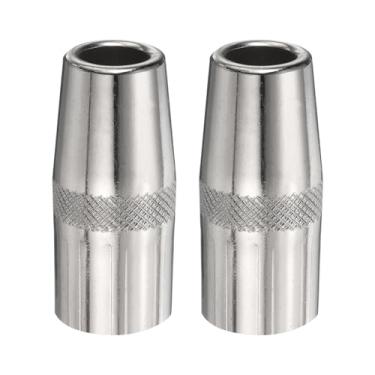 Imagem de HARFINGTON 2 peças de bocal de pistola de solda Mig orifício de 1/5.1 cm KP2742-1-50S bocal de pistola de soldagem a gás cobre níquel acessório de pistola de soldagem para 250L PRO Curve 200 MIG Gun