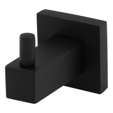 Imagem de Suporte Cabide Porta Toalha Gancho P/ Banheiro Inox Preto - DAGUA