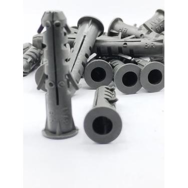Imagem de Kit Bucha Fixação 8mm Anel Aba Pacote 1000 Uns Parede Bloco Maciça Tij