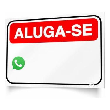 Imagem de Placa Sinalização Aluga-se Casa Apartamento Ps1mm - FJET