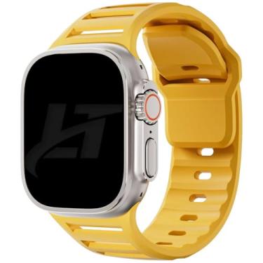 Imagem de Pulseira AirFlow LTimports compativel com Apple Watch Ultra 2 49mm, Watch 46mm S10, Watch 45mm S9/8/7, Watch 44mm S6/5/4/SE, Apple Watch 42mm S3/2/1 (LT-Amarelo)
