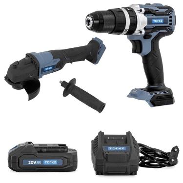 Imagem de Furadeira Parafusadeira TRB0010, Esmerilhadeira TRB0003, Bateria 2,0 Ah e Carregador de...