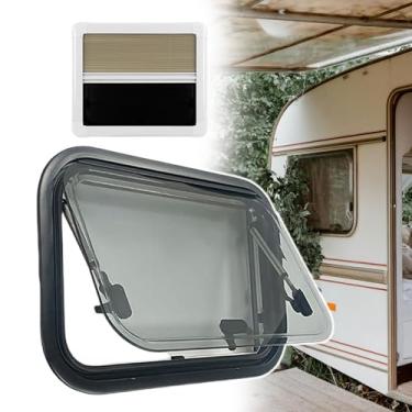 Imagem de Janela de van de trailer de trailer, janelas de ventilação para trailers, com persiana de rolo integrada e tela de mosca, adequado para trailers, trailers, conversões, 600 x 450 mm