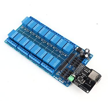 Imagem de Placa Controladora Ethernet Com relé de 16 Canais, Controle de Rede Lan Wan, Porta Rj45, Servidor Web Integrado para Controle de Dispositivo Remoto