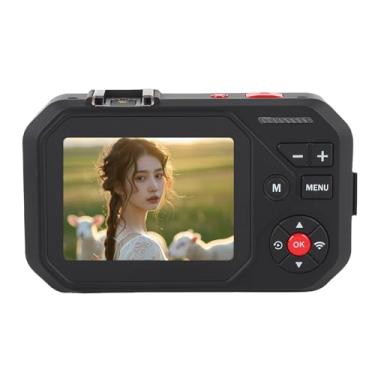 Imagem de Câmera Digital 4K, Câmera Compacta de 64MP de Telas Duplas para Fotografia Com Zoom Digital 18x, Foco Automático Preciso, Tela HD de 2,8 Polegadas, para Escola, Viagens (Preto)