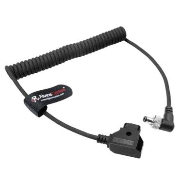 Imagem de Alvin's Cables Cabo de alimentação enrolado Dtap para ângulo reto CC para Atomos Ninja V Cabo D-tap para Blackmagic Video Assist, para Hollyland Mars 400S, ultra flexível de 0,5 a 1,2 m