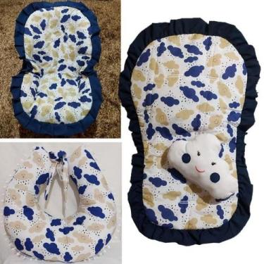 Imagem de Kit Almofada Amamentação + Capa de Bebê Conforto + Capa de Carrinho - 