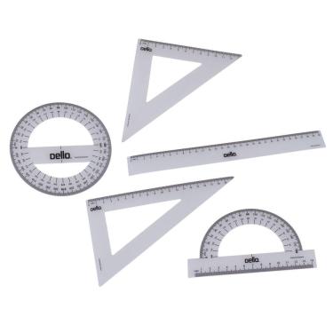 Imagem de Kit Réguas Dello Desenho Escolar
