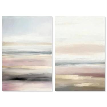 Imagem de Art Remedy Conjunto de tela Dreamy Tones conjunto de 2 abstratos minimalistas, envolto em galeria, 40,6 x 61 cm