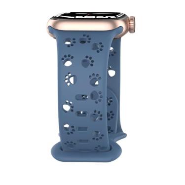 Imagem de MITERV Pulseira de silicone compatível com Apple Watch Ultra, série 9, 8, 7, 6, 5, 4, 3, 2 e 1 de 38 mm, 40 mm, 41 mm, 42 mm, 44 mm, 45 mm, 49 mm, azul jeans, 38 mm/40 mm/41 mm/42 mm (série 10))