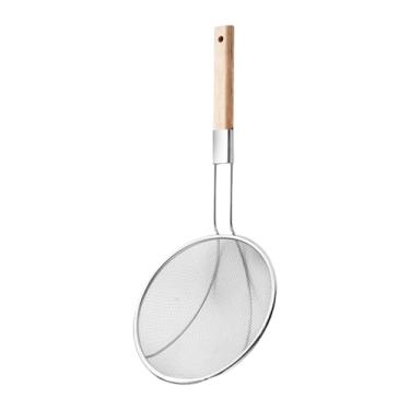 Imagem de Llazsybz Coador de alimentos de malha de aço inoxidável, peneira de malha fina, escumadeira para frutas, Diâmetro 16cm