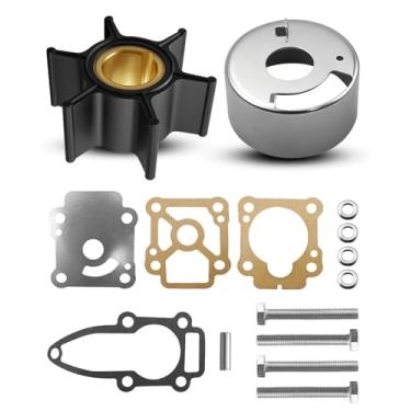 Imagem de Kit de reparo de impulsor de bomba de água compatível com Mercury 8 9,9HP Nissan Tohatsu substituição externa 803750A03 3B2873222M 3B2-87322-2, peças de reposição de bomba de água de motor marítimo