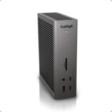 Imagem de CalDigit TS5 Plus – Dock Thunderbolt 5 – 20 portas, 10 GbE, carregamento de host dedicado de 140 W, Thunderbolt 5 x3, USB 10 Gb/s x10, controladores USB duplos, monitores até dois 8K 60Hz, cabo