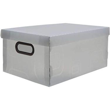 Imagem de Caixa Organizadora Media 38x29x18, 5cm. Cristal - 01 Unidade Dello, Cristal