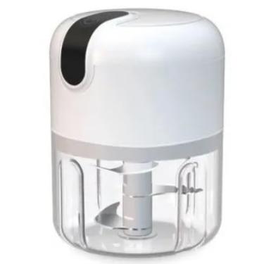 Imagem de Mini Processador Triturador de Alimentos Elétrico, 250ml, USB Recarregável, 30W, Branco