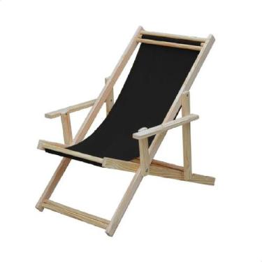 Imagem de Espreguiçadeira Dobrável para Piscina ou Varanda - Madeira Maciça, Com