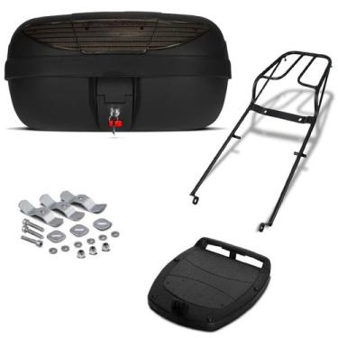 Imagem de Bau 45 Litros Pro Tork + Bagageiro Sundown Hunter 125 Fumê, FUME, SUND