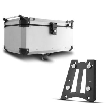 Imagem de Baú Moto Alumínio Top Case 56 Litros + Base de Fixação Super Adventure