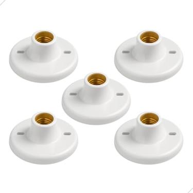 Imagem de Plafon de Teto PVC com Soquete Porcelana E27 tipo Plafonier Branco para Lâmpada Bivolt (5)