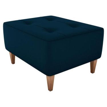 Imagem de Puff Decorativo Para Sala Piva 62x52 cm Milani Store, Azul