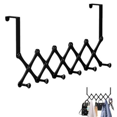 Imagem de Cabide de Parede Acordeão,Cabide de Parede 6 Ganchos, Ganchos para Pendurar na Porta,CabideiroMontagem na de Banheiro e Quarto,para Casaco,Chapéu, Lenço