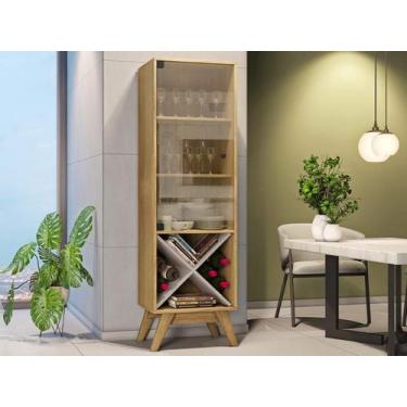 Imagem de Cristaleira Graça 44cm Noronha/Off White JCM