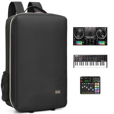 Imagem de Rabjen Mochila De Dj Para Shows Em Clubes, Estojo Mixer Compatível Com Pioneer Ddj-Rev1, Controlador Dj, Teclado Novation Launchkey 37 Teclas E Mais Equipamentos