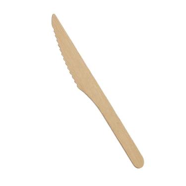 Imagem de Faca De Madeira Biodegradável Para Refeição 16Cm 50U