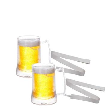 Imagem de Kit 4 Canecas Gel Congelante Com Cordão Acrílico