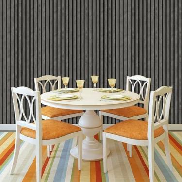 Imagem de Papel De Parede Efeito Ripa Cerejeira Cinza Adesivo Lavavel - LRP