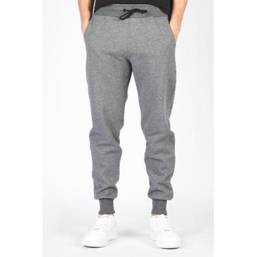Imagem de Calça de Moletom Masculina Jogger Peluciada Grossa - Shenus, M, Cinza 