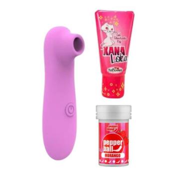 Imagem de Sugador de Clitóris com Pulsação + Gel Excitante Feminino + Bolinhas E