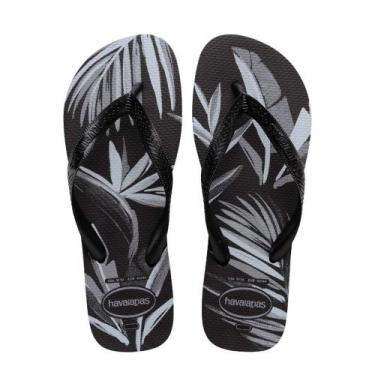 Imagem de Sandália Havaianas Aloha Preto/Preto/Cinza 39/40
