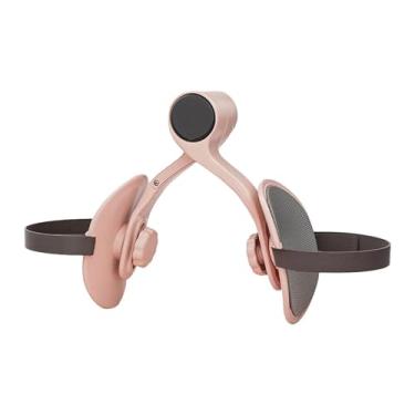 Imagem de Fenteer Exercitador de coxa, equipamento para exercícios de pernas para homens e mulheres, dispositivo de treinamento de quadril leve e giratório 360, Rosa