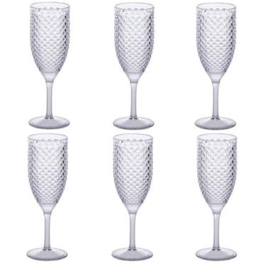 Imagem de Kit 6 Taças Em Acrílico Para Champagne Luxxor 350ML - Paramount