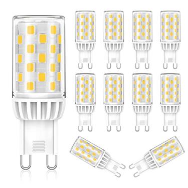 Imagem de Lâmpadas LED pequenas G9 5Watts Lososch, 4000K Netural branco regulável G9 soquete AV 120V 550ML halogênio substituição 20W 25W 40W 60W equivalente para lustre de cristal Vanity pacote com 10