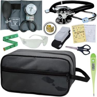Imagem de Kit Academico Enfermagem Premium Preto Completo - Love Saude, GRAFITE 