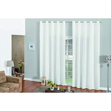 Imagem de Cortina Navona 3M Mellindre Branco Padrão Tecido. Microfibra Peletizada 100% Poliéster Voil 100% Poliéster