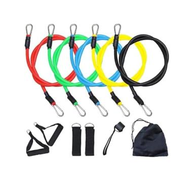 Imagem de Kit de Elásticos para Exercícios, 11 Peças, Treino Funcional, Academia em Casa, Ginástica