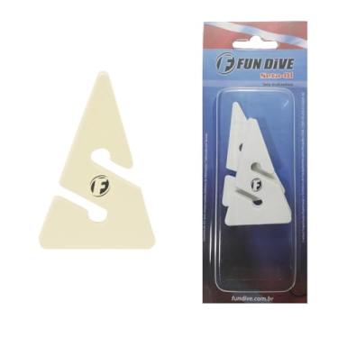 Imagem de Fun Dive Seta-01, Kit de Setas Direcionais para Mergulho Técnico, Amarelo, PVC, 7x4cm, 3 Unidades, para Caverna e Naufrágio (Branco)