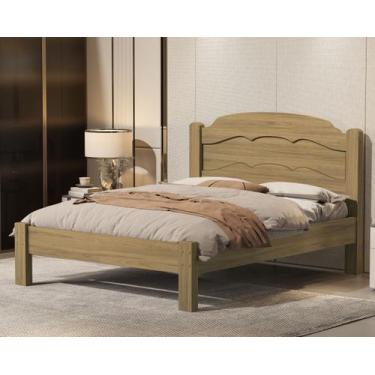 Imagem de Cama casal lais 100% mdf para colchão 188x138 cm - sofisticada - basot