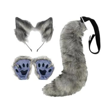 Imagem de Fantasia De Cosplay De Orelhas De Raposa De Pelúcia Feita À Mão, Acess