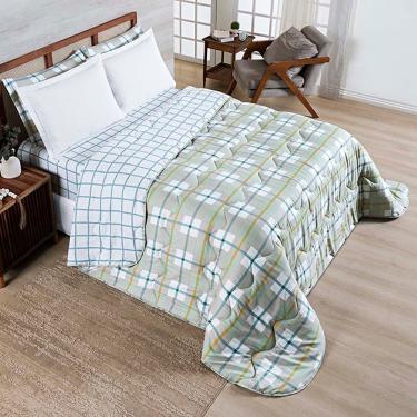 Imagem de Edredom Benim Queen 01 Peça Micropercal 400 Fios Dupla Face Estampado - York - 100% Pol...