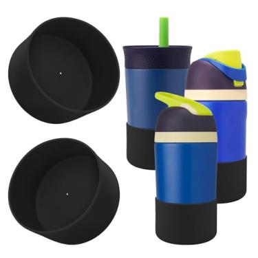 Imagem de 2 peças de bota protetora de silicone compatível com garrafa de água Owala Kids de 473 g/396 g e copo de 340 g, protetor de capa de proteção antideslizante e antiarranhões para crianças