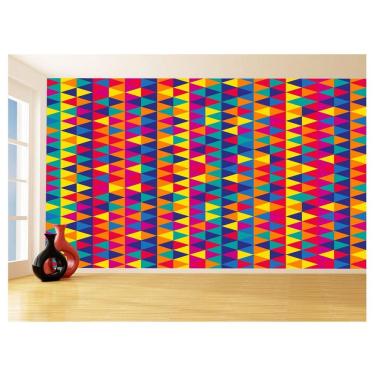 Imagem de Papel De Parede Geométrico Triângulos Abstrato 3,5M Gmt85