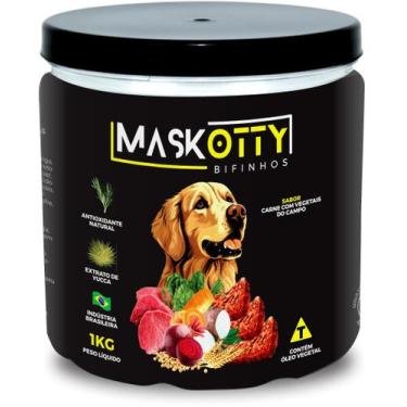 Imagem de Bifinho Maskotty petisco para cachorro Carne com Vegetais do Campo 1Kg